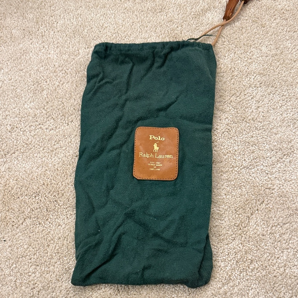 Ralph Lauren Green Drawstring Pouch 1980s vintage Ralph Lauren